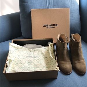 ZADIG ET VOLTAIRE MOLLY SUEDE ANKLE BOOTS